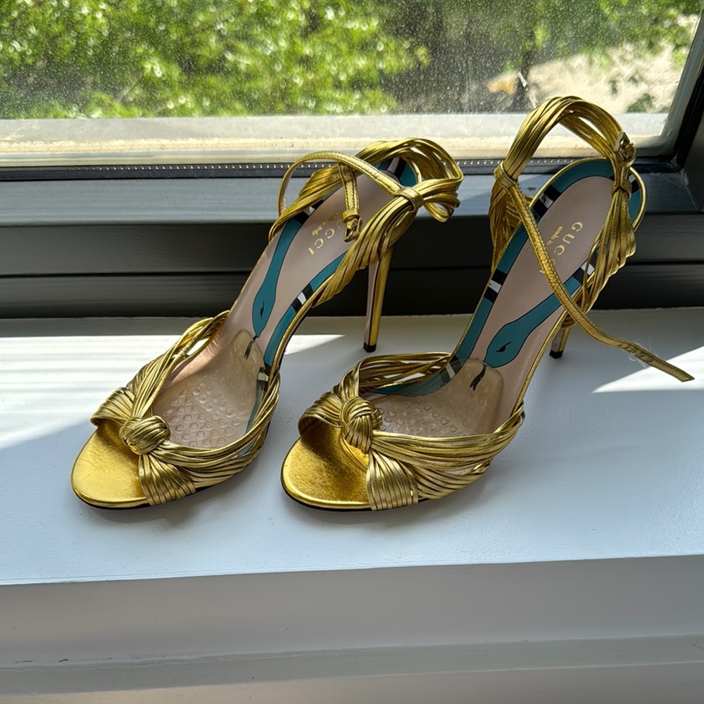 Gucci - Gold Strappy Heels
